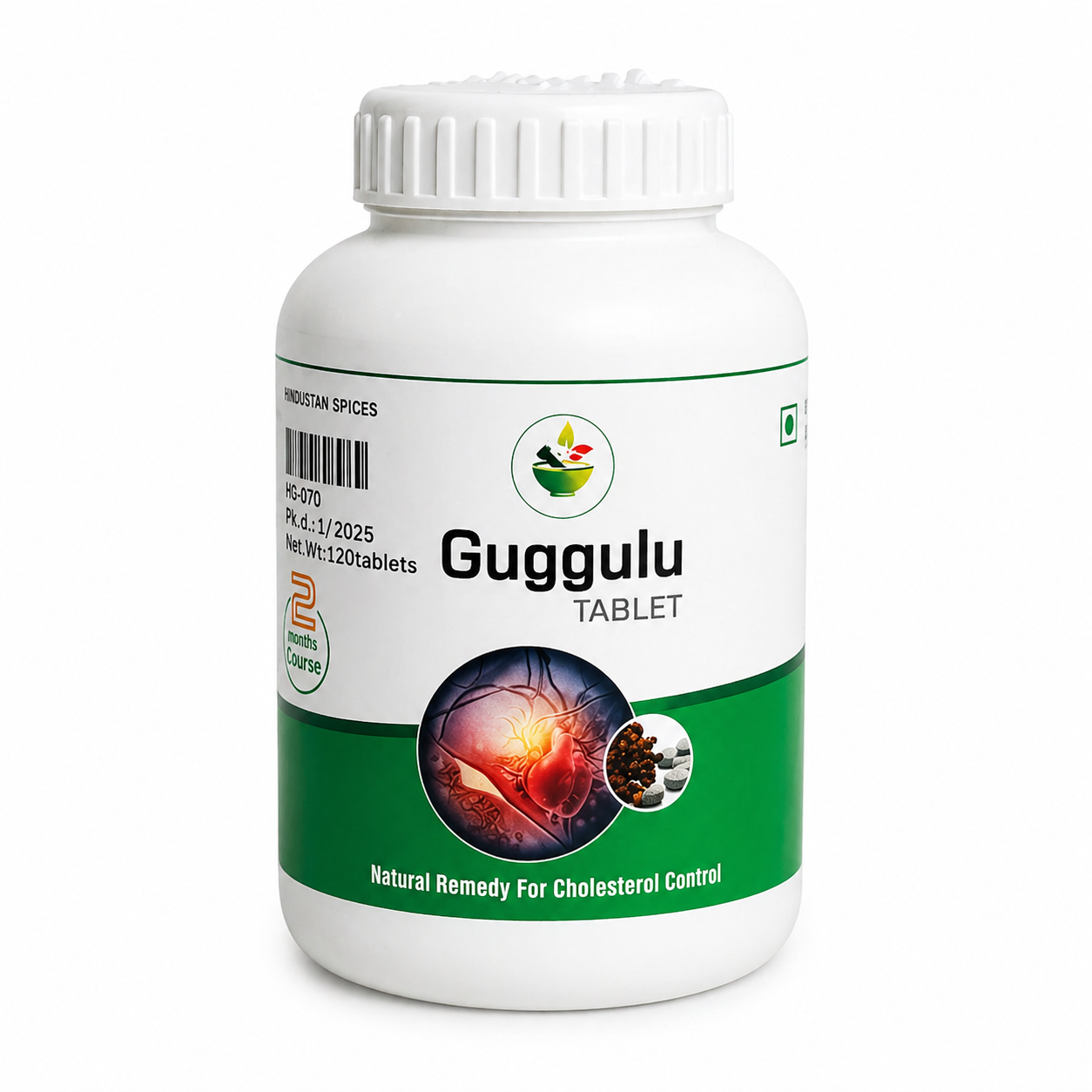 Guggulu Tablets – Ayurvedic Support for Cholesterol Management & Metabolic Wellness | 120 Tablets