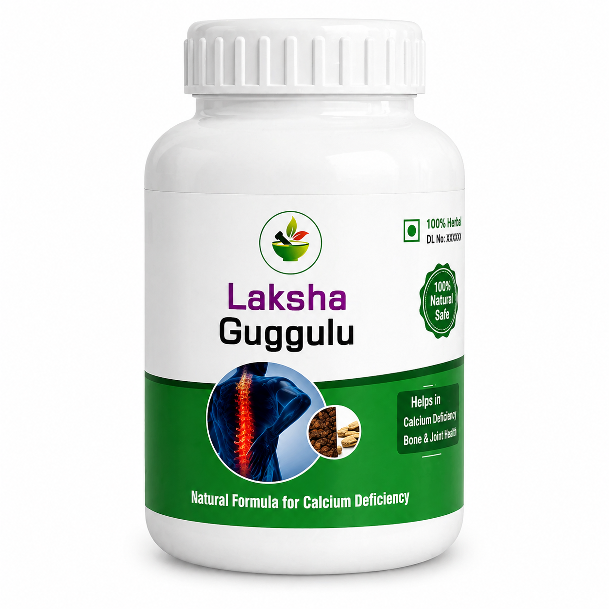Laksha Guggulu Tablets – Ayurvedic Support for Calcium Balance & Bone Wellness | 120 Tablets